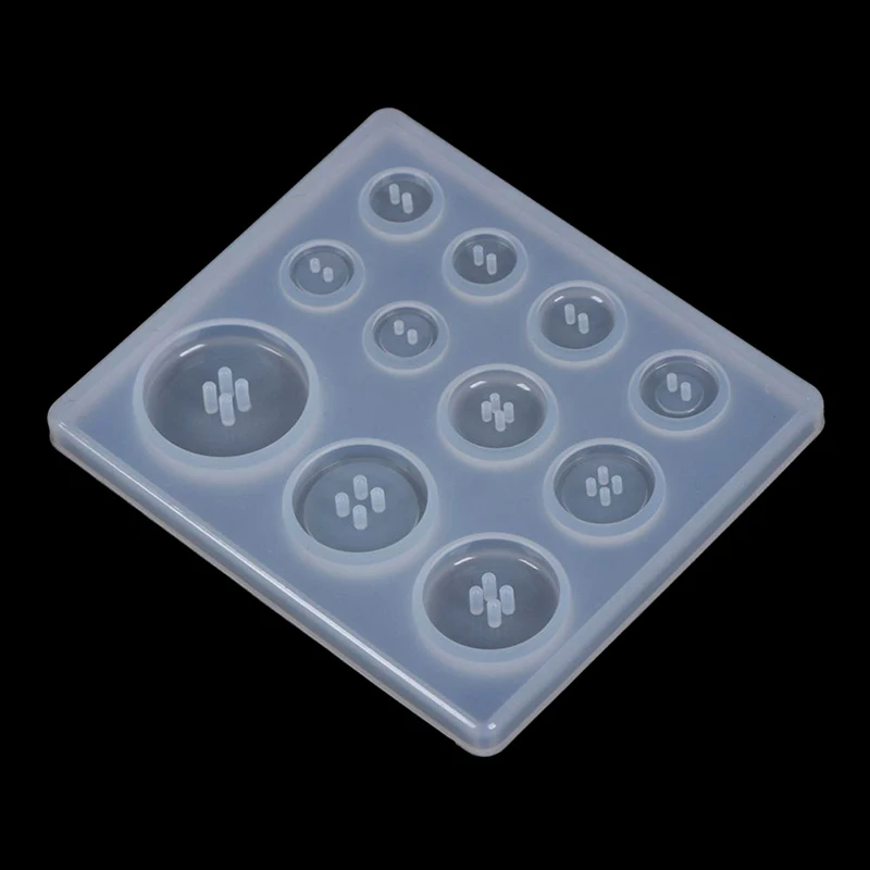 DIY Silicone Pendant Mold Making Jewelry For Resin Necklace Button Mould Craft