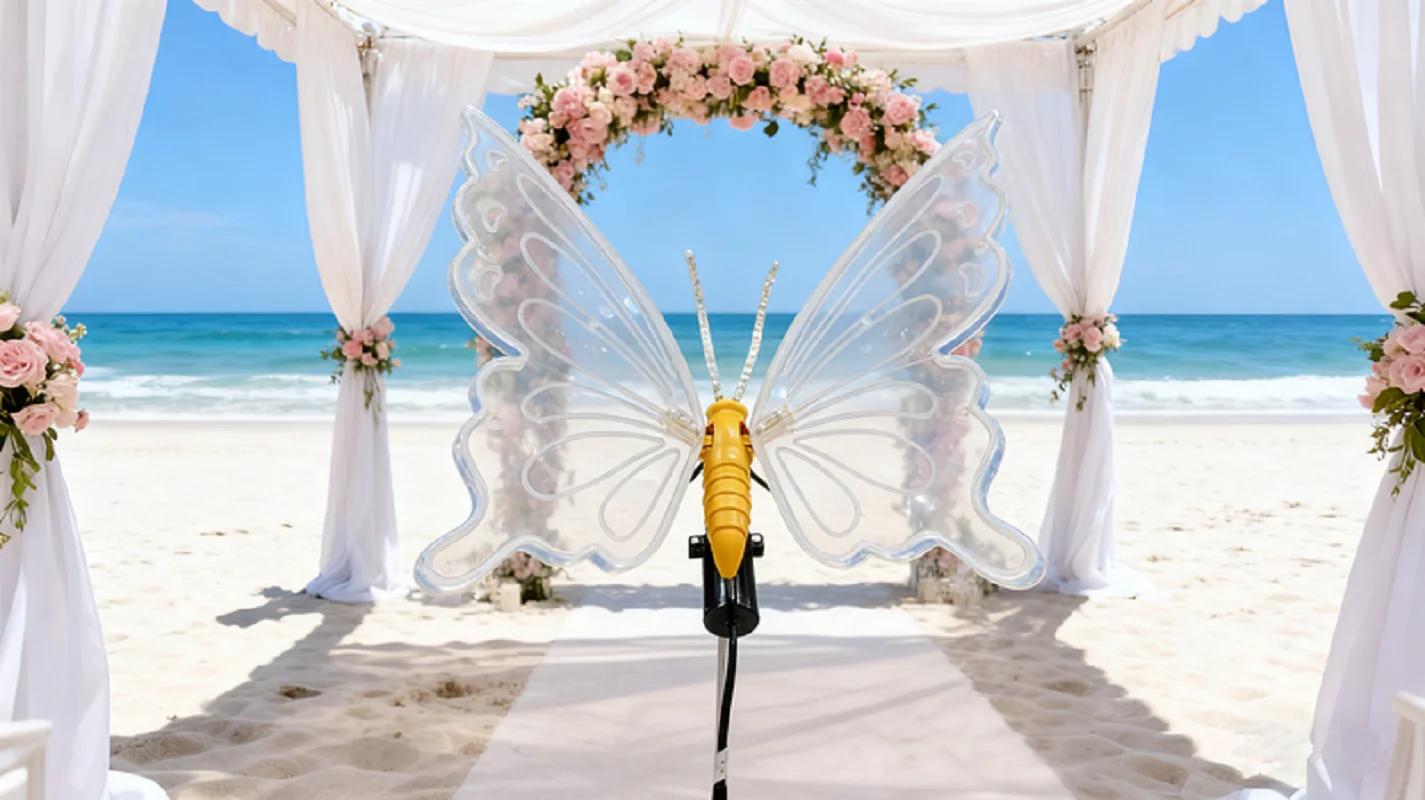 

LED Butterflies for Weddings, Automatic Opening and Closing, Realistic Light-Up Wings, Perfect Decor for Parties and Christmas