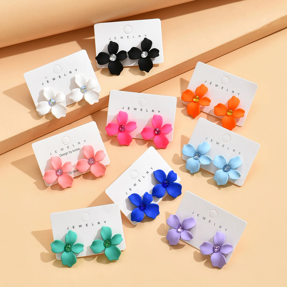 Mulite-color Flower Drop Dangle Earring for Women 2023 New Trendy Metal Floral Statement Pendientes Jewelry Female Gifts