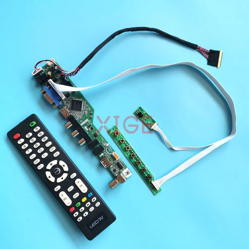 

Для N184H6-L01/L02 N184HGE-L21 плата драйвера контроллера USB + AV + VGA + HDMI LVDS 40Pin 1920x1080 18,4 "ТВ аналоговая панель ноутбука DIY Kit