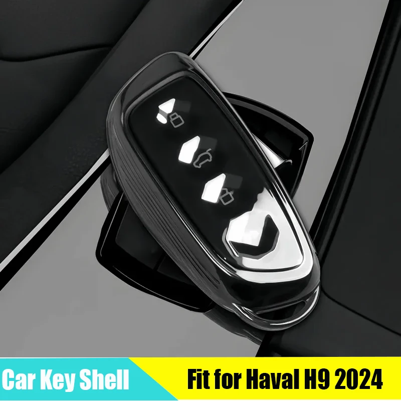 

Автомобильный универсальный чехол для ключей, подходит для GWM Haval H9 2024 2025, авто ТПУ, прозрачный черный силиконовый защитный чехол, автомобильные аксессуары