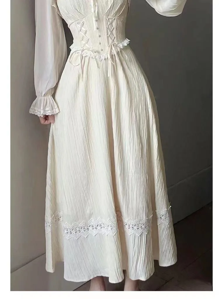 Gonna da fata Vacanza al mare Abito con bretelle di fascia alta Sorella reale Piccolo abito in stile profumato