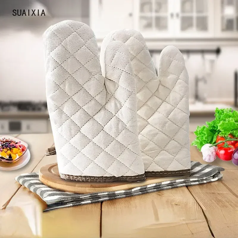 

Хлопковые кухонные перчатки для выпечки, микроволновые перчатки для выпечки, термостойкие перчатки с защитой от ожогов и теплоизоляцией, Аксессуары для выпечки