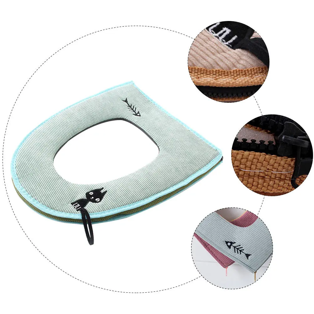 

1Pcs Toilet Seat Cushion Premium Winter Warm Toilet Mat Household Bathroom Supply Elastic Closestool Cover Reusable