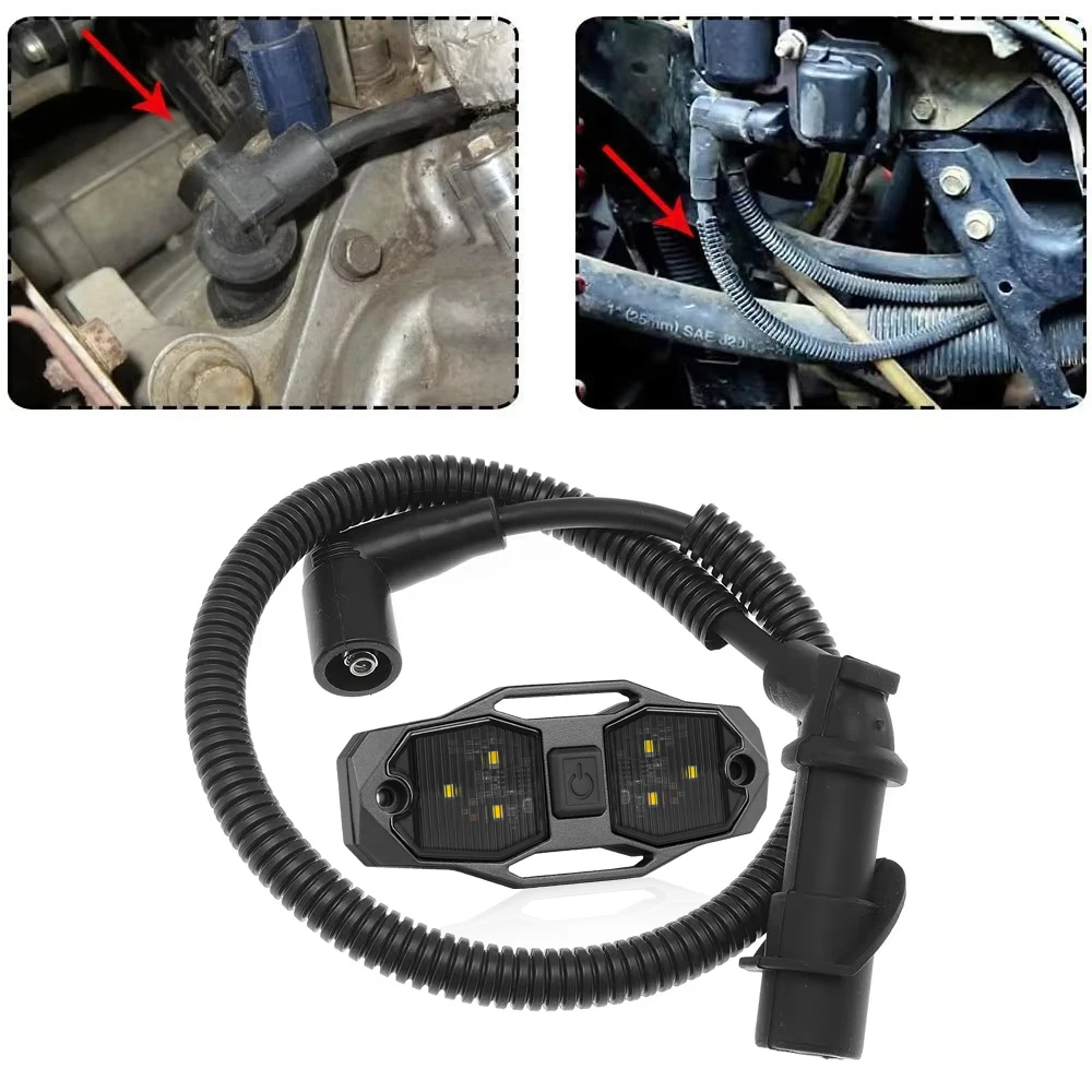 

1 Pair Spark Plug Ignition Coil Wires for Polaris RZR S 800 2009-2010 + UTV LED Interior Dome Light 12V Universal Roll Bar Mount