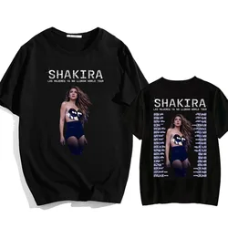 Shakira T-shirt Famous Singer Graphic Printing Tee-shirt Cotton High Quality Soft Tshirts Short Sleeve Spring Summer Tees Tops