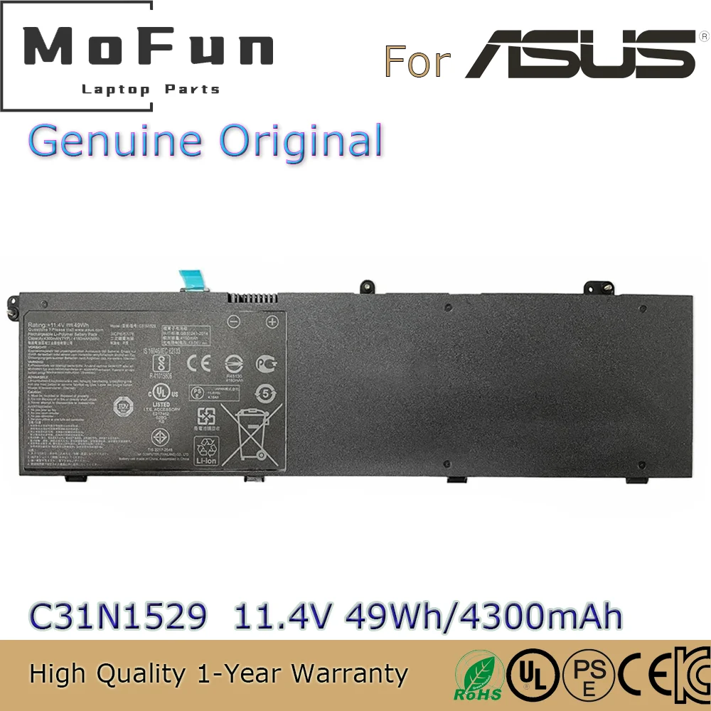 

Brand New Original C31N1529 11.4V 49Wh Laptop Battery for Asus B8230 B8230U B8230UA BU203UA C31P0C1 0B200-01960000 31CP6/67/76