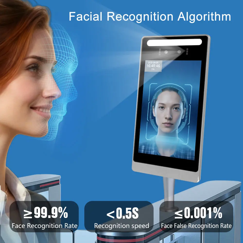 Biometric Access Control Video Intercom with 8-inch LCD Screen Waterproof/Weatherproof Android 11