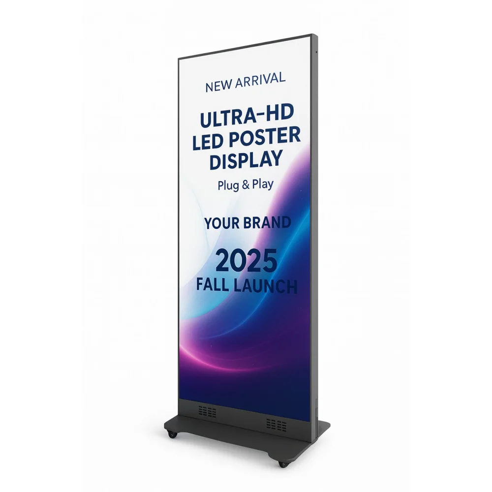 High Quality Board Sign Signage Digital Advertising Screen Video Horizontal and Billboard Led Poster Display
