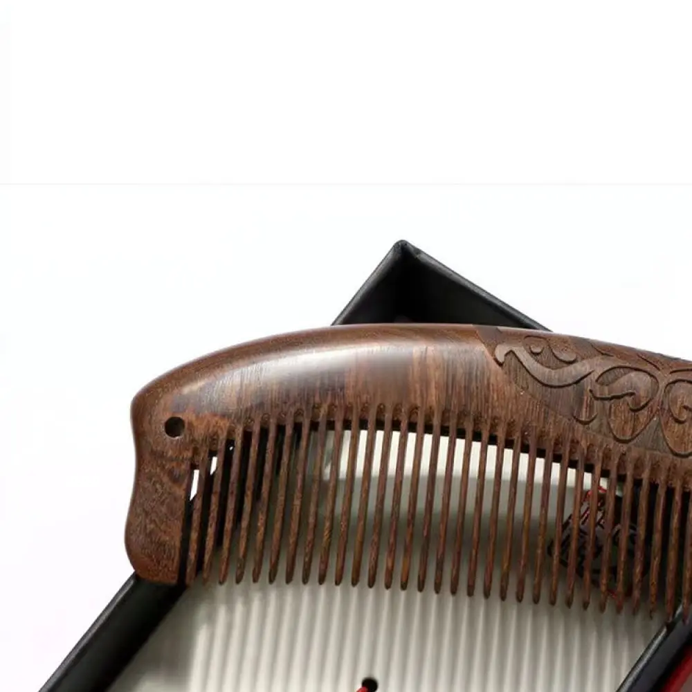 Exquisite Sandalwood Comb Natural Wooden Hair Brush Soft Scalp Massage Tool For Everyday Styling Elegant Gift
