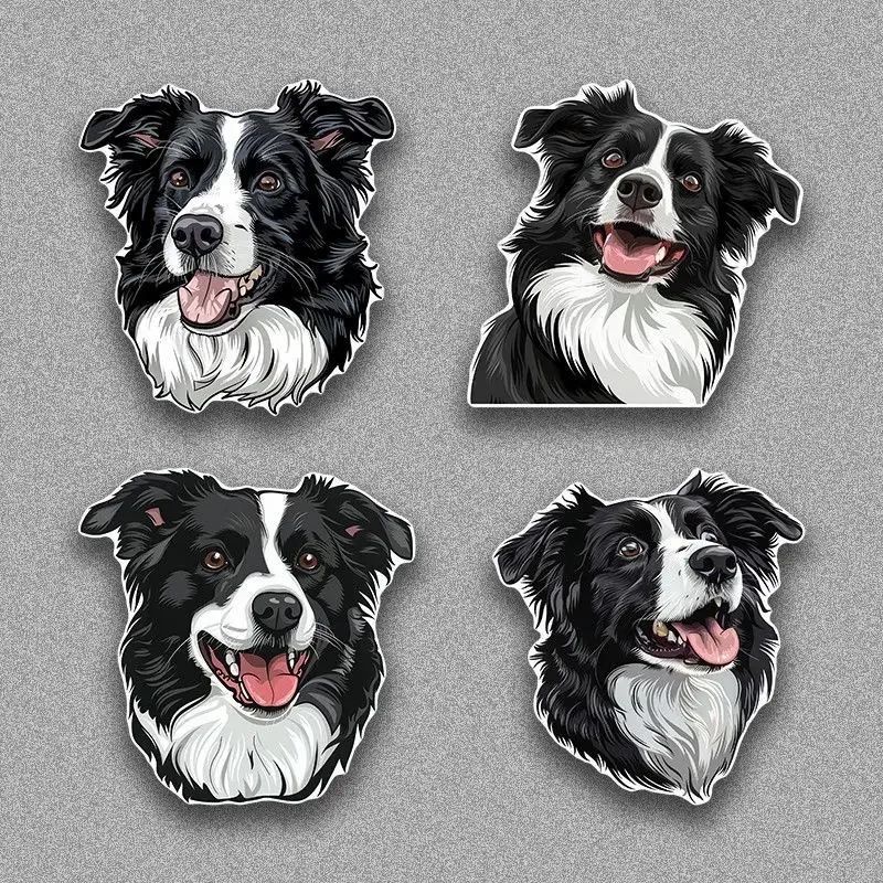 

HDSS-Personalized Cool Border Collie animal Stickers, Motorcycle Car Accessories, Helmets, Laptops, Decorative Stickers, PVC
