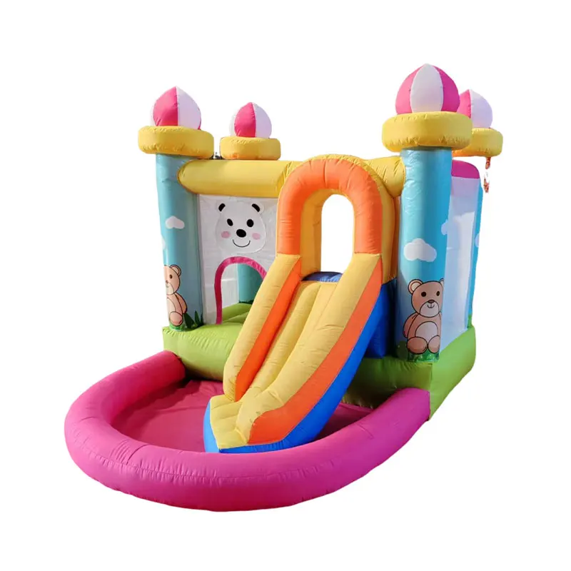 Indoor Home Small Naughty Fort Outdoor Trampoline Slide Inflatable Home Edition Amusement Fort