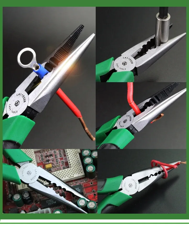 LAOA Drahtschneider-Zange, CR-V-Zangen-Sets, Spitzzange, Diagonalzange mit Feder, Kabel, Draht-Seitenschneider, Werkzeuge – Detail 8