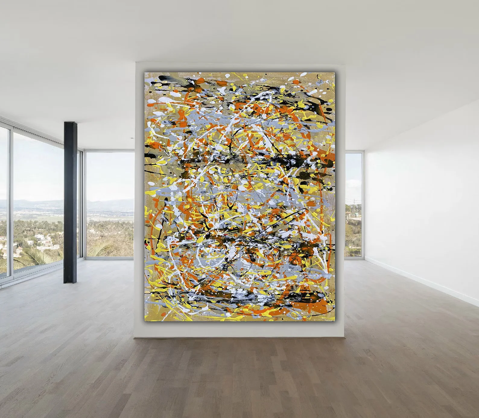 Original Abstract Painting Jackson Pollock Style Painting Minimalist Abstract Oil Painting Large Abstract Painting Wall Art
