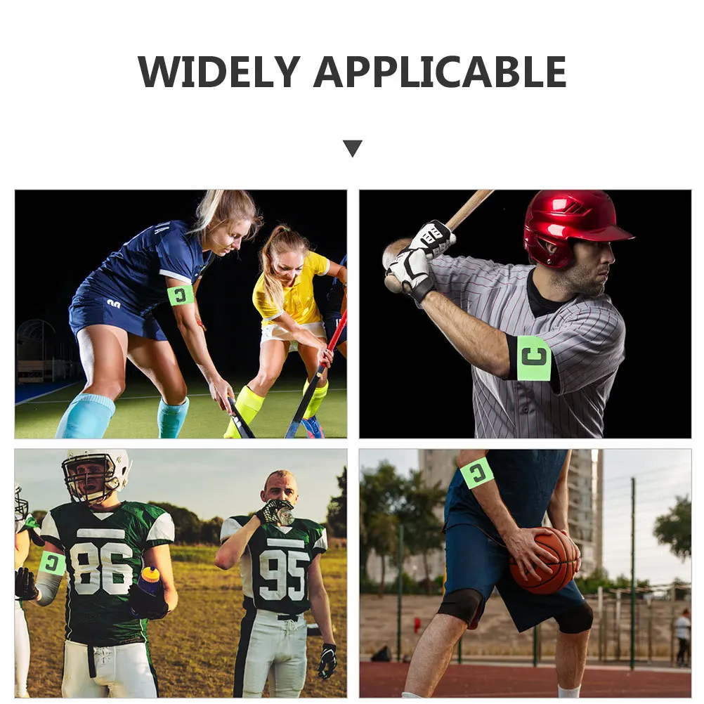 5Pcs Captain Armband Soccer Football Team Leader Bands Adjustable Durable Nylon Sports Armbands for Basketball