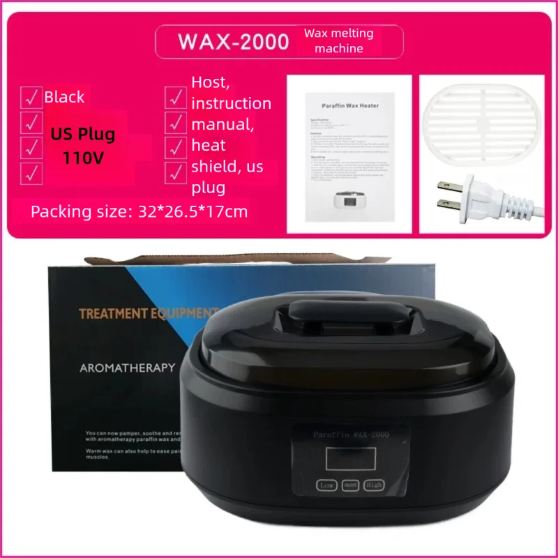 WAX-2000 Paraffine Wax Heater 200W Digitale Display Temperatuurregeling Hand Voet Spa Wax Warmer Machine voor Salon Thuisgebruik