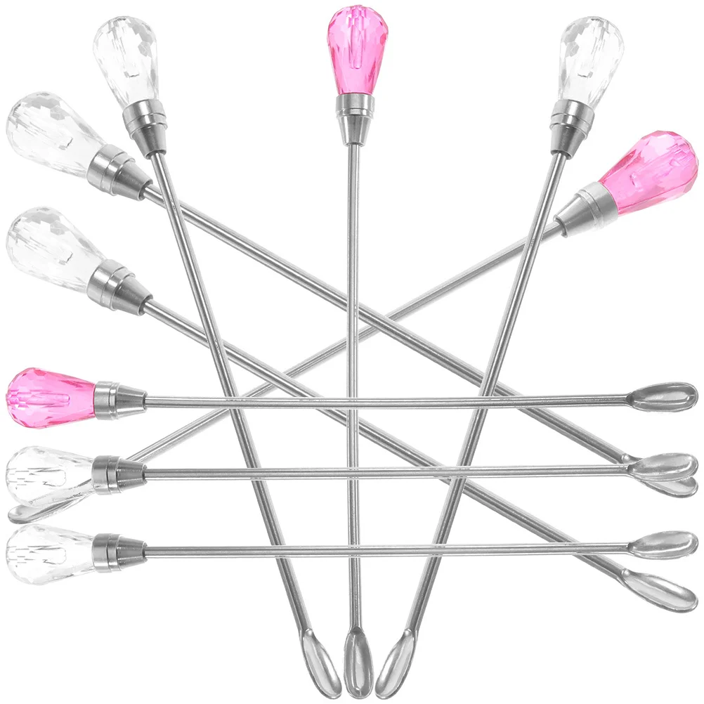

9Pcs Pigment Mixer Stirring Spoons Metal Rod Ink Mixer for Tattooing Eyebrows Powder Use Stirring Sticks Brow Powder Spoon