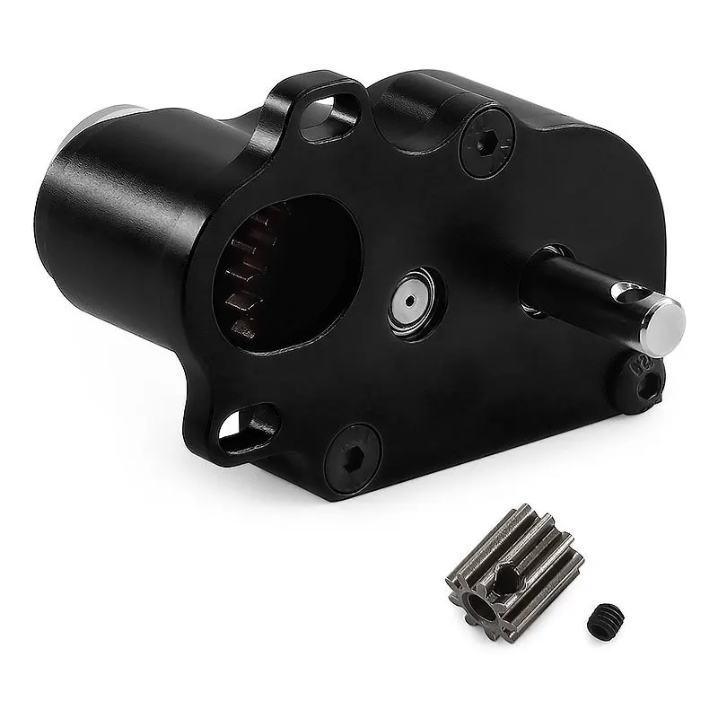 LCG Transmisión de metal liviana D360 para Axial SCX10, caja de cambios de gravedad central baja de aluminio Actualización de ajuste directo para orugas 1/10