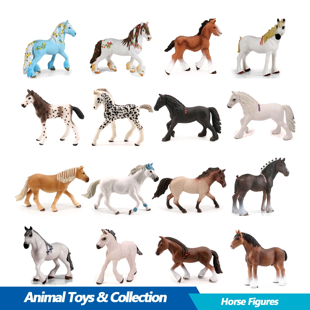 Figuras de cavalo brinquedo animais quarto libiza havlin shire foal garanhão fazenda estatuetas animais figura ação brinquedo cavalos crianças presentes