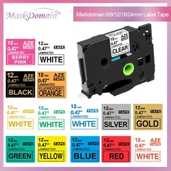 Markdomain Compatible for Brother TZe Tape 6/9/12mm TZe231 Tape Laminated Label Refill Tape for P-Touch PT-H110 E1000