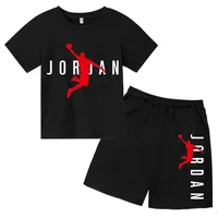 Kids Summer Leisure Letter Print 2pcs Soft T-shirts+Pants Suits 3-12 Years Boys Girls Fashion Outfits Sets Children  Clothes