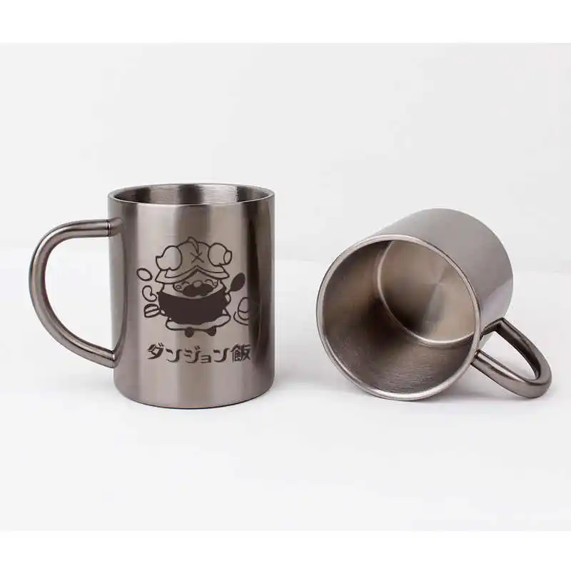 Anime Delicious In Dungeon Meshi Senshi Mugs Cosplay Stainless Steel Coffee Milk Water Cup Unisex Cartoon Drinking Cup Xmas Gift