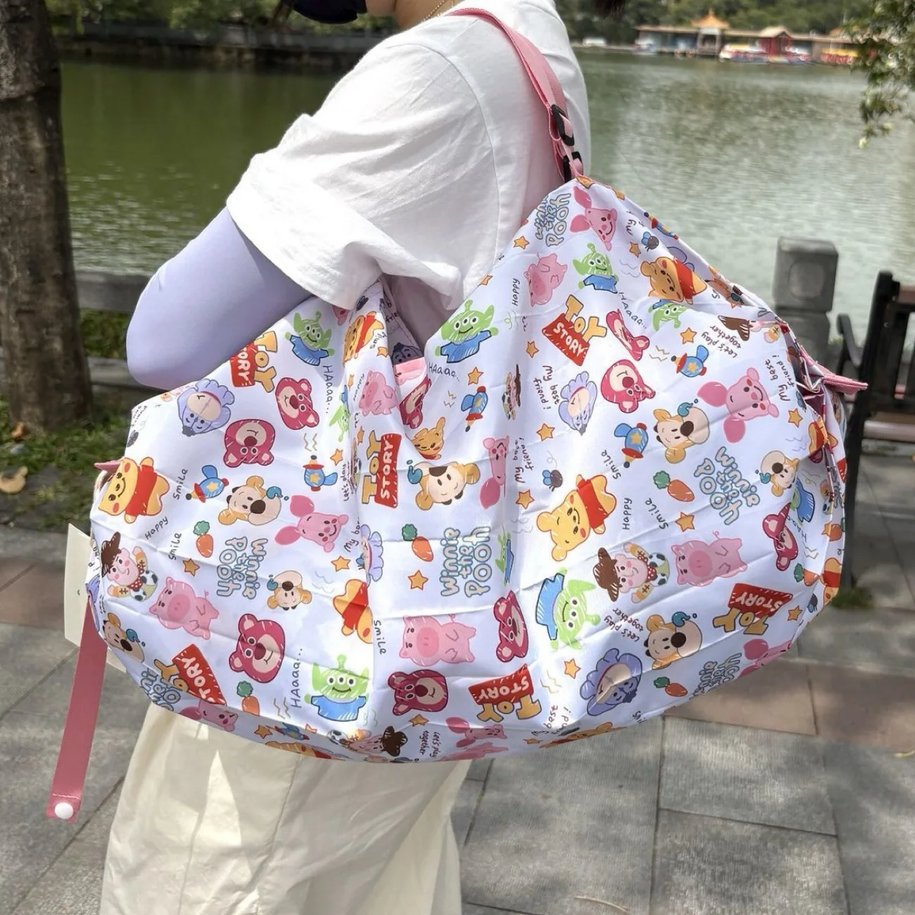 

Новые женские сумки на плечо с героями мультфильмов Диснея ручной работы Винни, сумки на плечо, новая милая сумка для девочек