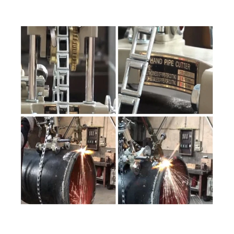 

220 В CG2-11G Ручной станок для резки трубопровода с рукояткой для стальных труб 108-600 мм Наружные рабочие места без электропитания