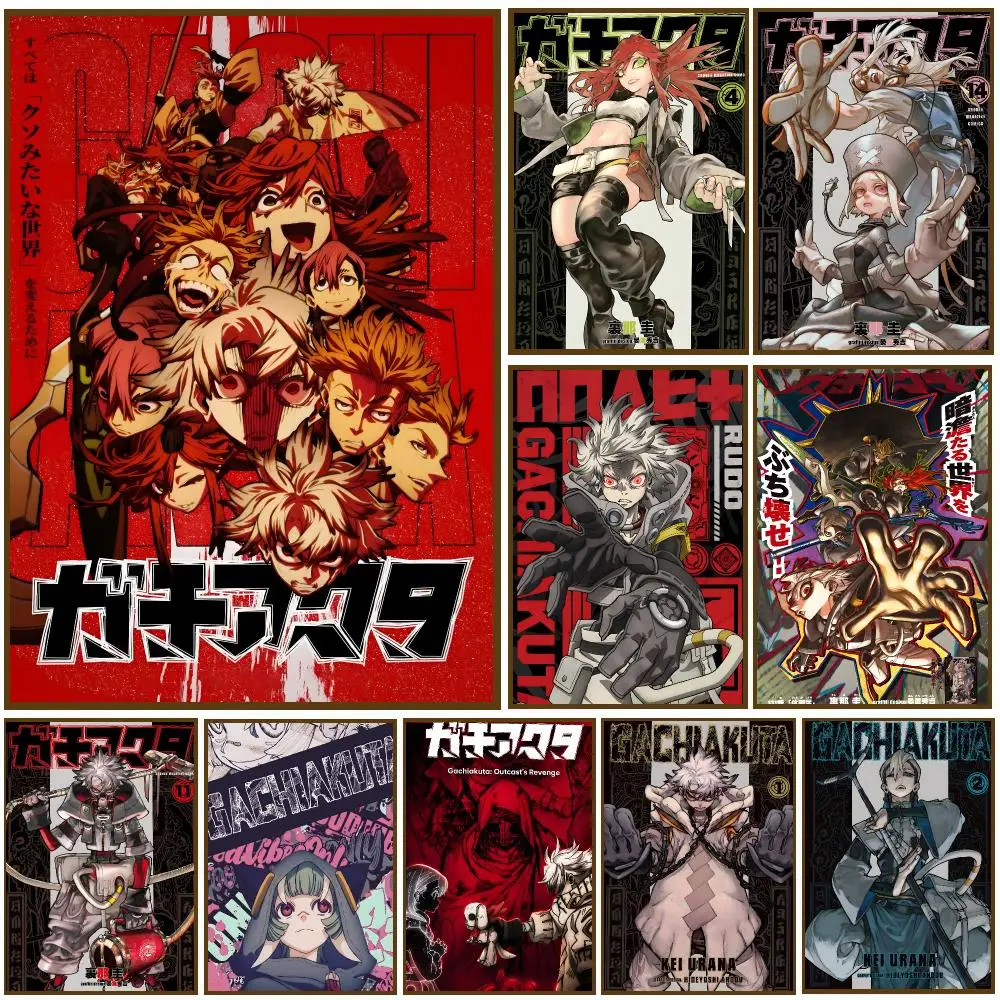 Gachiakuta Anime Character Canvas Poster Self-adhesive Living Room Bedroom Party Bar Decor Moisture-proof Fade-resistant HD