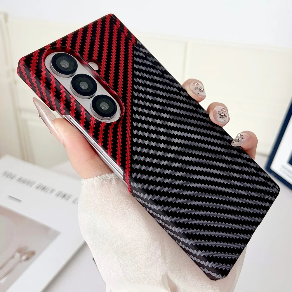 Luxuriöse magnetische Carbonfaser-Schutzhülle mit Scharnier für Samsung Galaxy Z Fold 7 6 5 8 – Ultradünne PC-Schutzhülle für ZFold7 – Detail 12