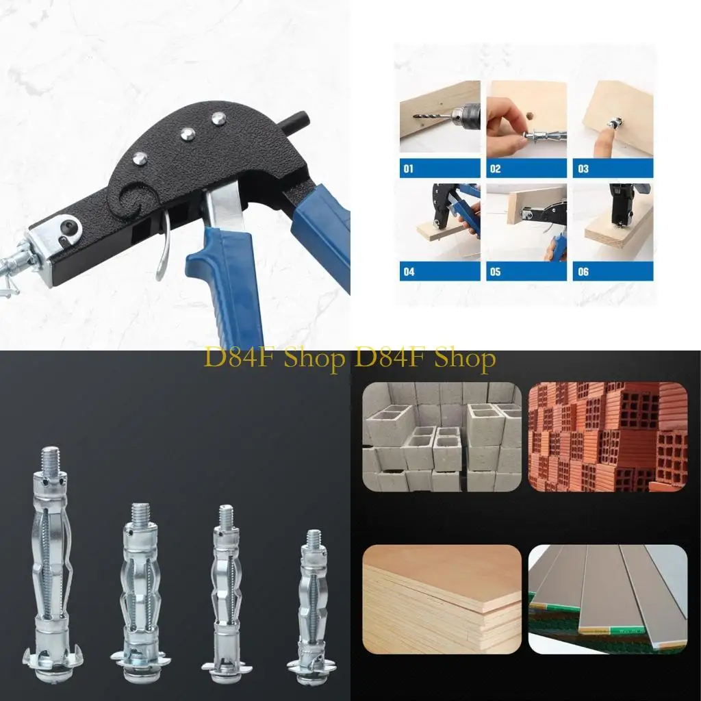 

D84F Стеновые анкеры Пистолеты, штукатурки для пустотелых стен Металлические анкеры для полостей Крепление гипсокартона