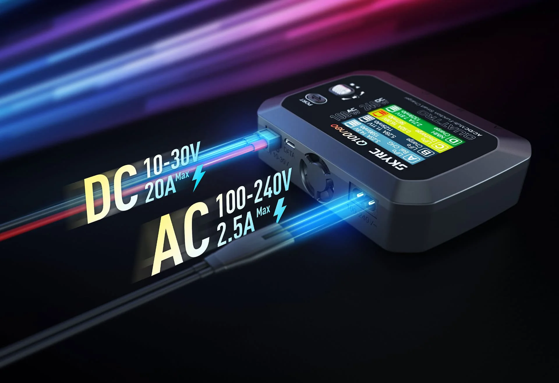 شاحن ذكي متعدد الوظائف SKYRC Q100 ENO AC/DC