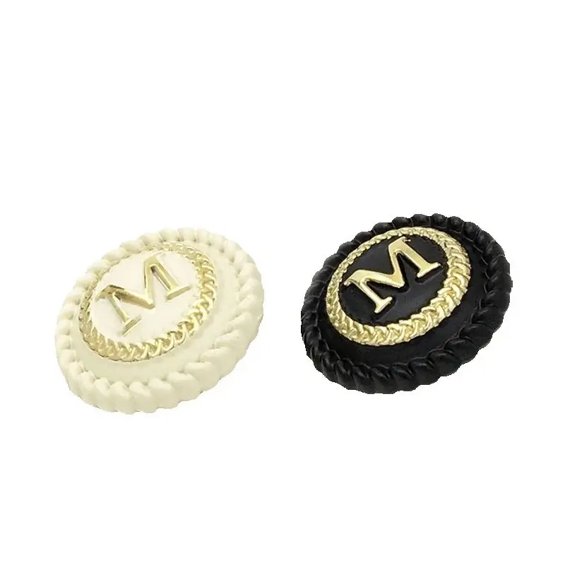 10PCS Letter M two-colour metal buttons men and women coat trench coat buttons suit jacket buttons high-grade decorative buttons