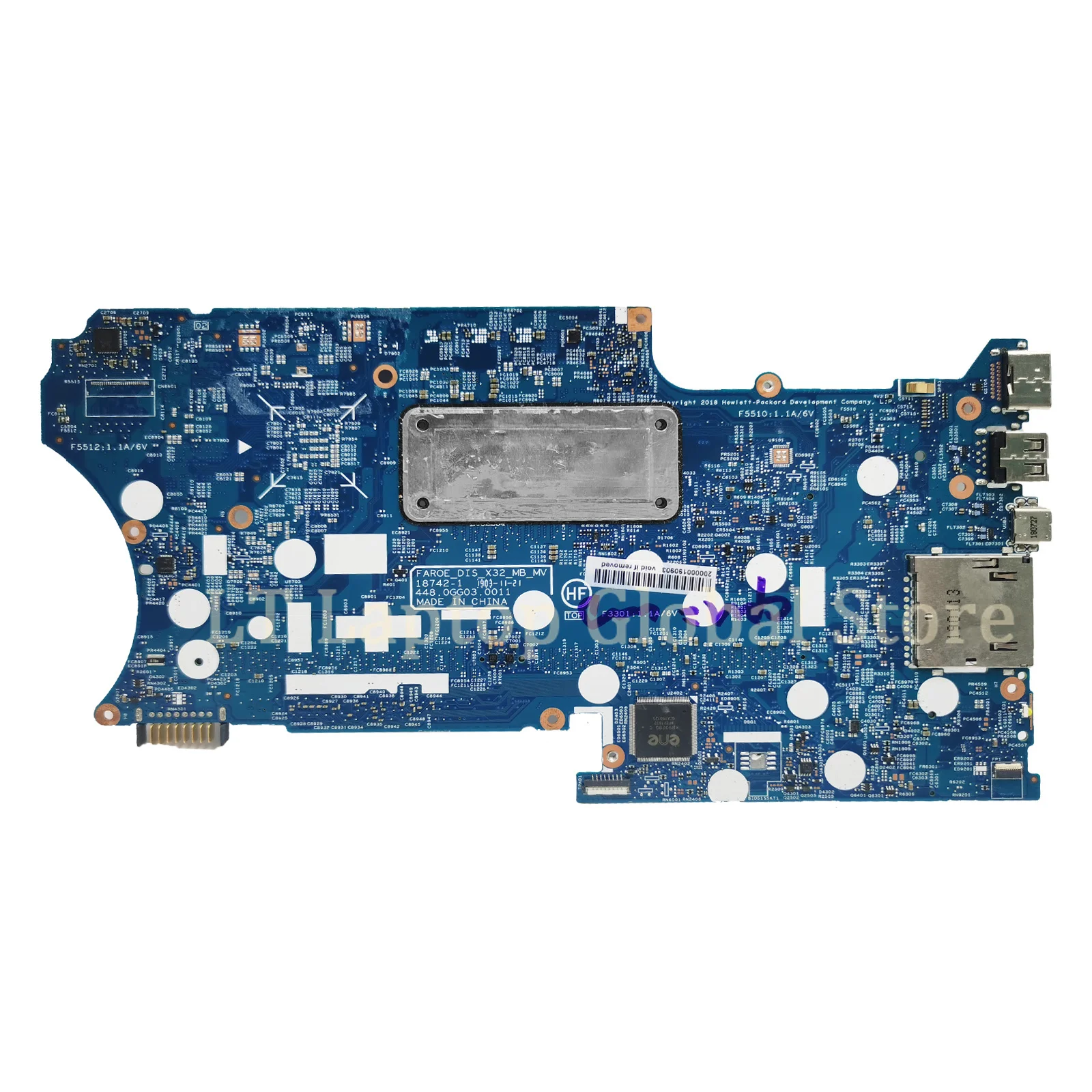 Imagem -03 - Placa-mãe de Laptop 187421 para hp Pavilion X360 14-dh L51138001 L51138601 Mainboard Cpu i3 i5 i7 10th Gen Testado Completo