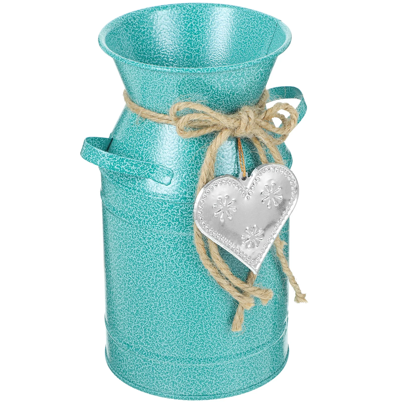 

Iron Flower Bucket Vintage Style Elegant Plant Pot Rustic Metal Vase for Home Decoration Living Room Storage Container