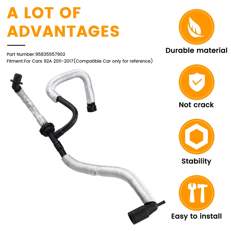 

Superior-95835557902 Engine Crankcase Vent Breather Hose Intake Hose For Porsche Cayenne 92A 2011-2017