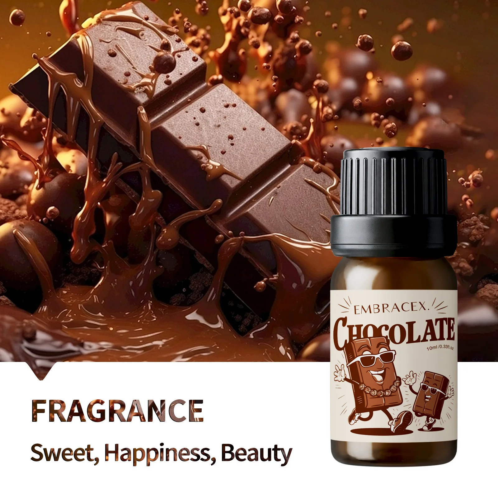 10ml Fragrance Oils Chocolate Reed Diffuser Oil Sweet Fragrance Chocolate Funny Gifts For Women