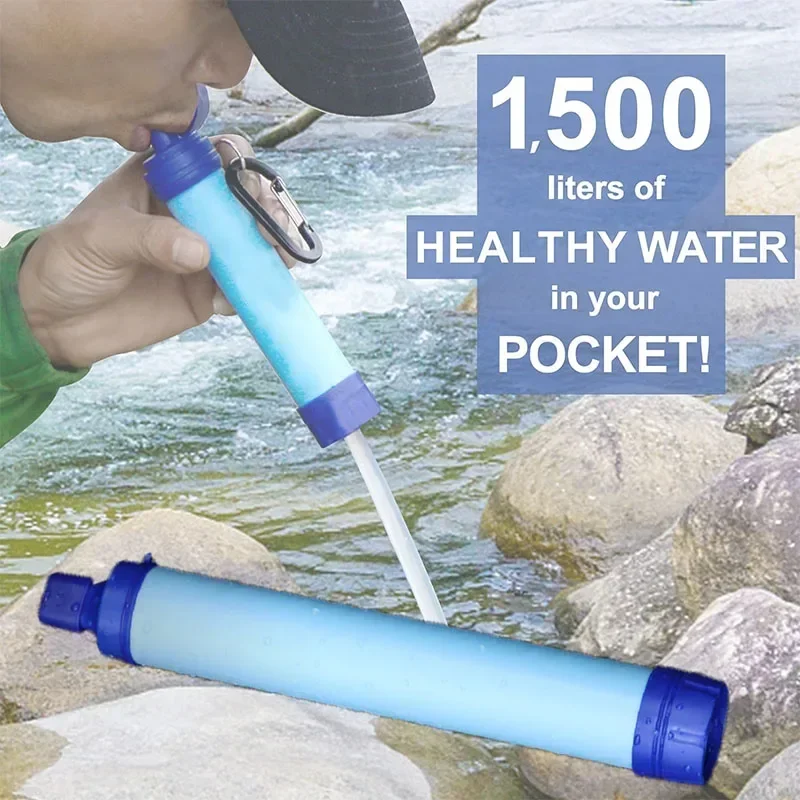 Personal Water Filter Portable Water Purifying Device for Hiking Camping Accessories Travel Hunting Survival Outing Backpacking