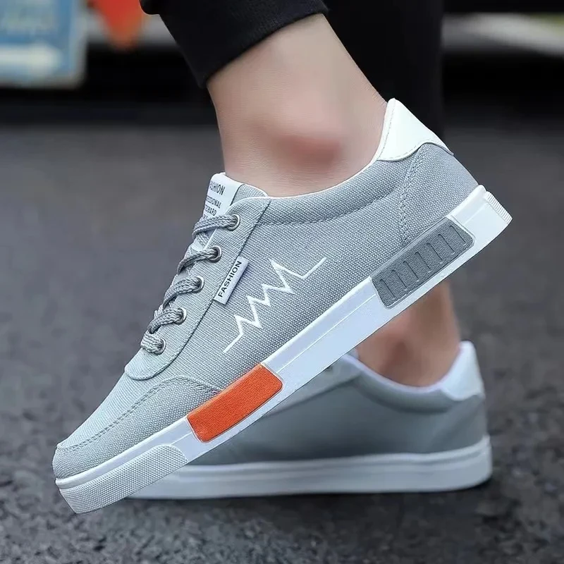 2024 New Men\'s Canvas Shoes Trendy Versatile Casual Shoes Men Breathable Sneakers Outdoors Comfortable Men Vulcanize Shoes Flats