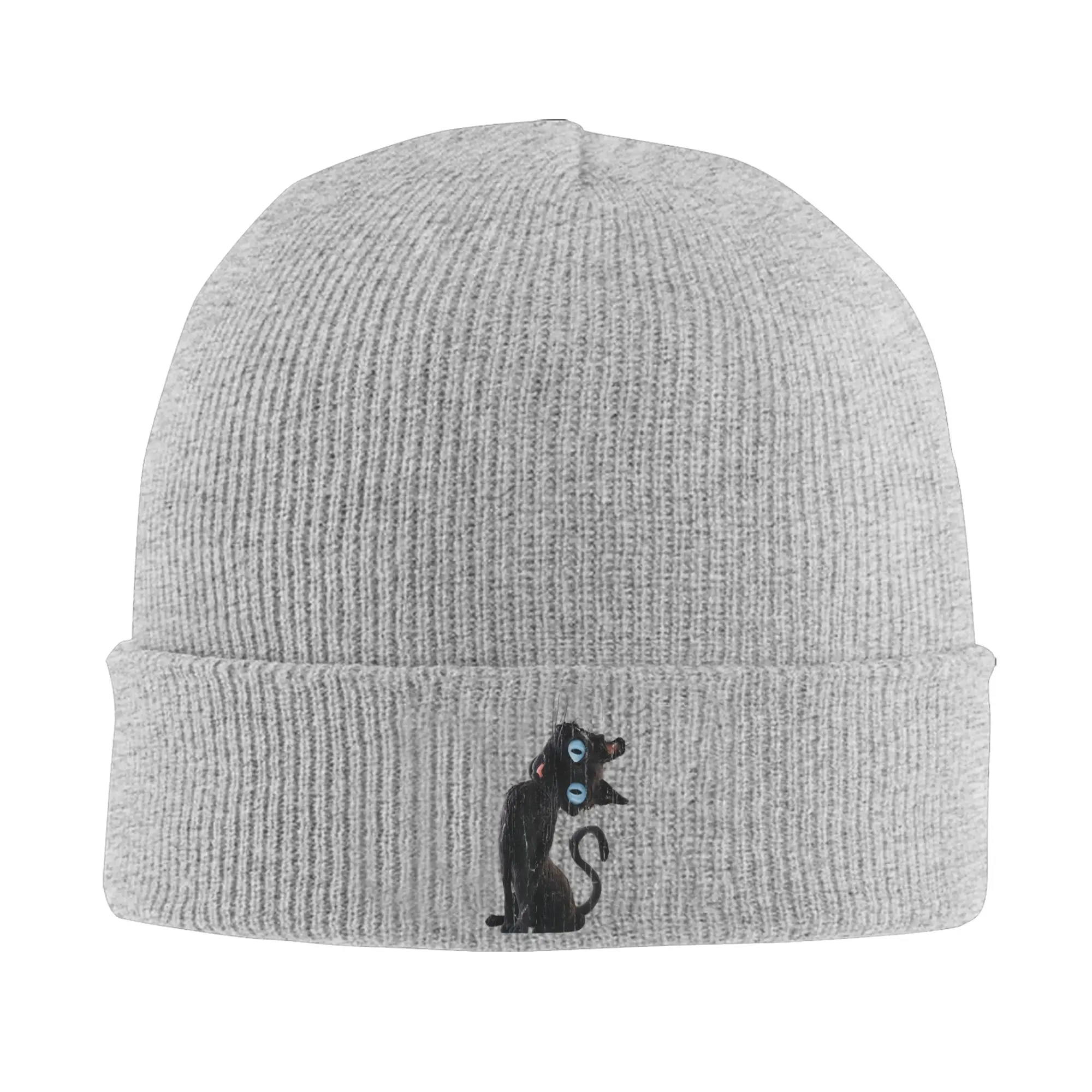 Coraline Cat Cute Cat Meme Beanie Hats Bonnet Hats Men Women Unisex Gym Skullies Beanies Autumn Winter Pattern Head Wrap Caps