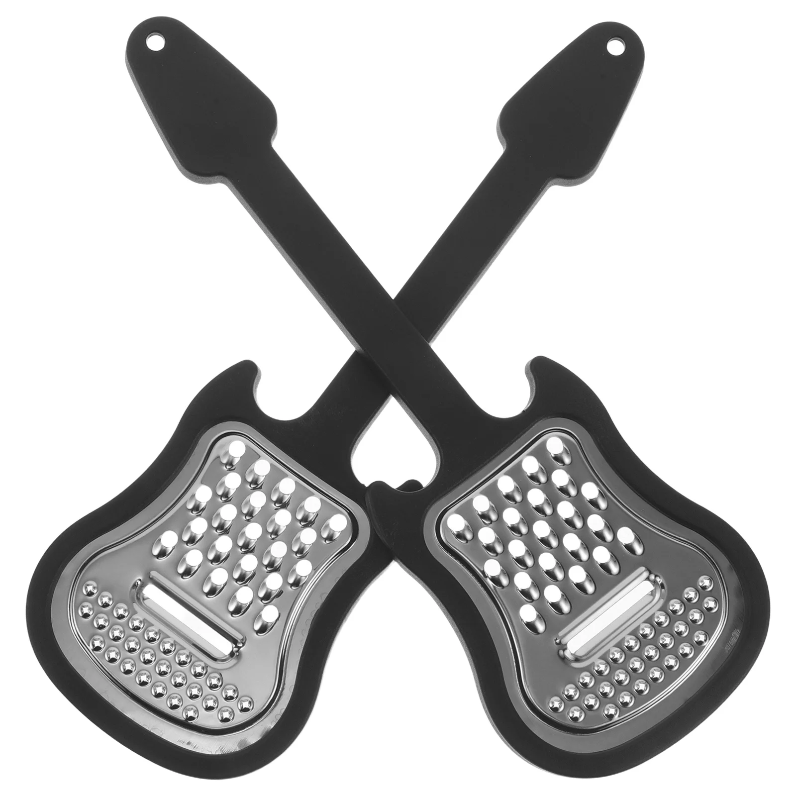 

2Pcs Creative Guitar Shaped Stainless Steel Vegetable Peeler Multi-Function Kitchen Gadget 3-in-1 Cheese Grater Slicer Food Prep