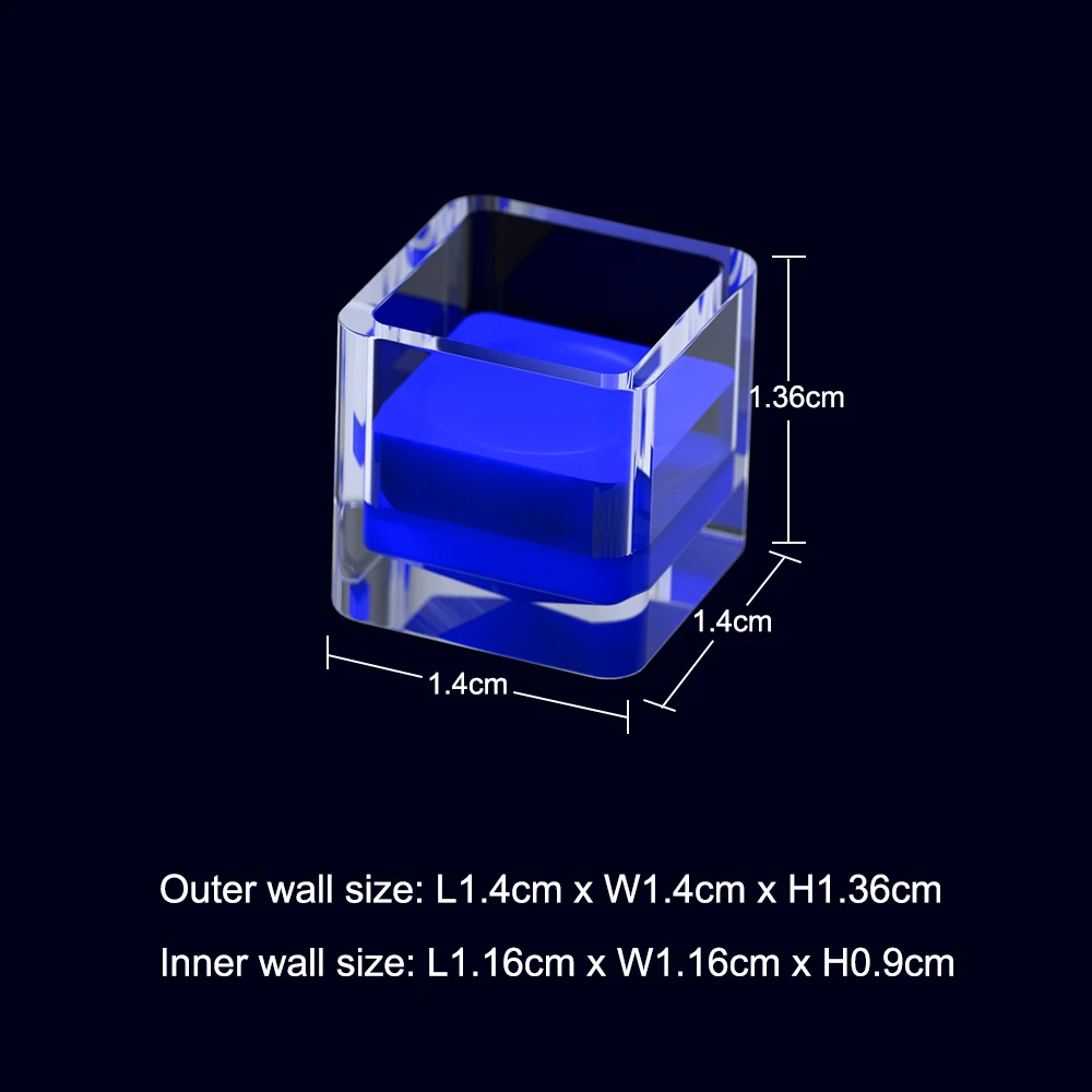 JZ Supply Clean Packaging Disposable Cube Grid Type Tattoo Ink Cups Plastic Pigment Clear Holder Container Caps 50PCS