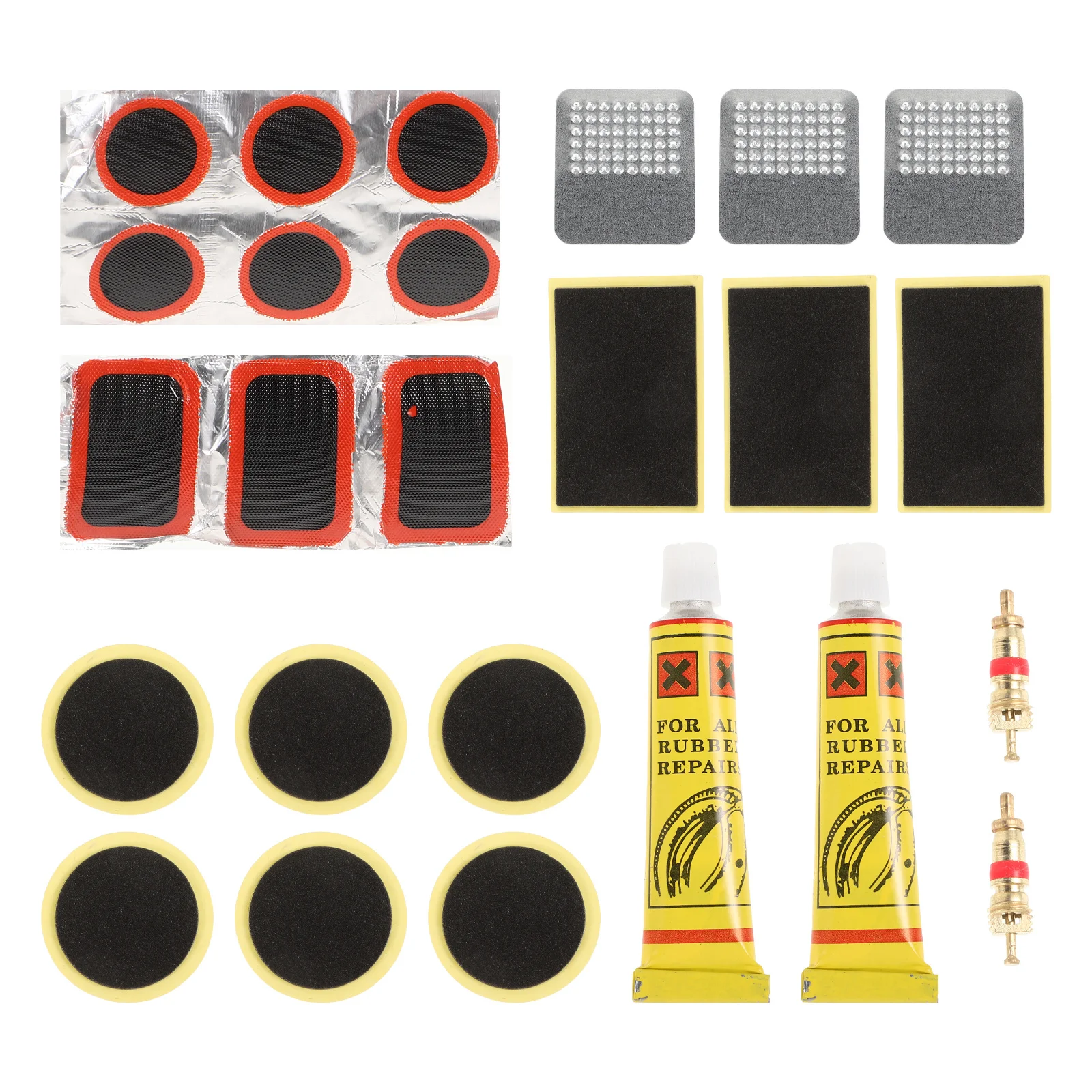 1 set Bicycle Repair 15-Piece With Tire Levers Glue Tube Kit For Inner Tube Fix, Rubber Patch Kit, Bike Repair Tool, Tire Patch