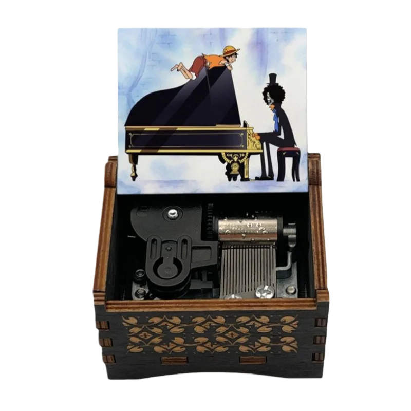 One Piece Binks' Sake Hand Crank Music Box - Wooden Mechanical