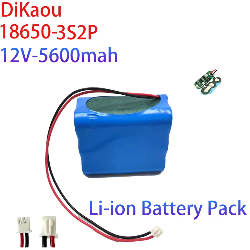 12V 3S2P 18650 Lithium-ion Batte Pack 5600mAh High Capacity Suitable for Sweeping Robot F9 D9P 2150P Vacuum Cleaner Backup Batte