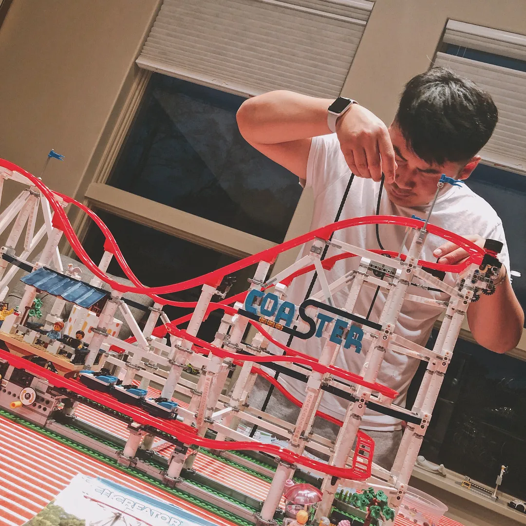 ชุดตัวต่อรถไฟเหาะขนาดใหญ่ GSF 4124 ชิ้น แบบจำลองสวนสนุก ตัวต่อแบบเข้ากันได้ ของเล่นเด็ก ของขวัญวันเกิด วันคริสต์มาส