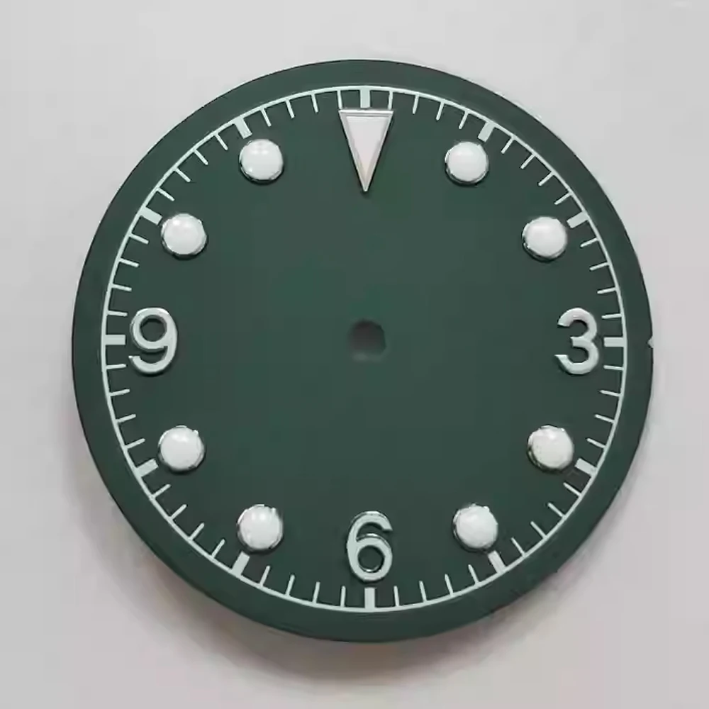 

31MM Watch Dial For Miyota 8215 8200 821A Movement Green Luminous Dial for Mingzhu 2813 3804 Movement No Calendar Watch Face