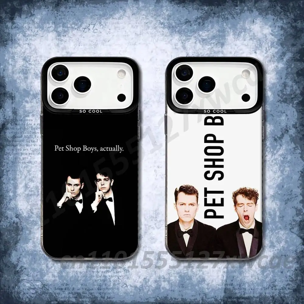 Чехол для телефона Band Pet S-Shop Boys для iPhone 15,16,17,13,14,11,12,Pro,Max,Plus,E,Air,Mini, серый матовый, противоударный