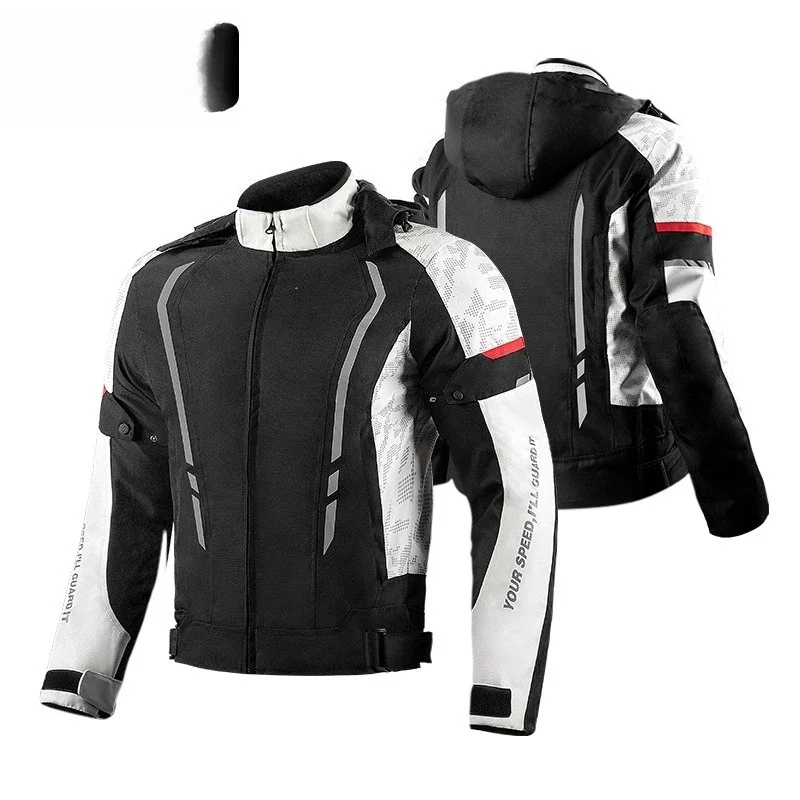 Motorcycle riding clothes, men's and women's four-season locomotive clothes, winter warm and anti-drop knight equipment