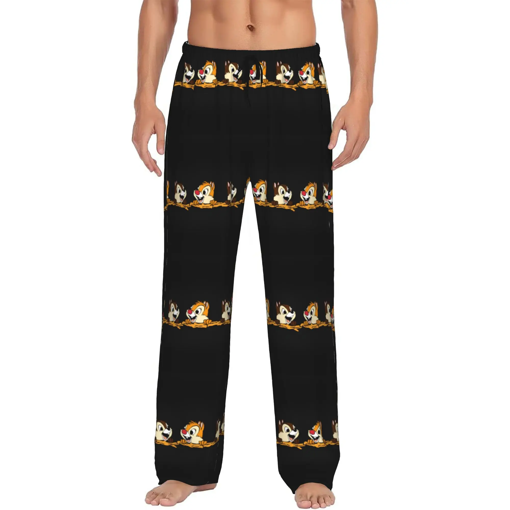 

Custom Chip Anime D-Dales Pajama Pants for Men Lounge Sleep Stretch Sleepwear Bottoms with Pockets